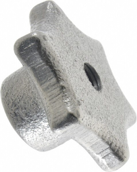 Scalloped Knob: 2-3/4" Head Dia, 6 Points, Cast Iron