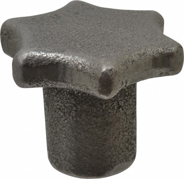 Scalloped Knob: 2-3/4" Head Dia, 6 Points, Cast Iron