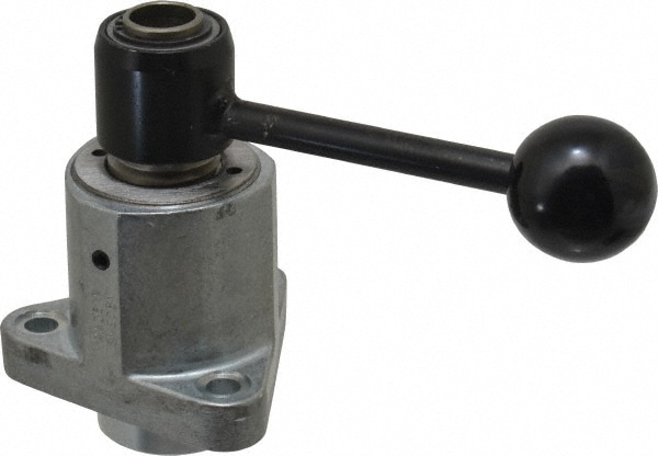 9,000 N Capacity, M8 Plunger, 16mm Plunger Diam, Flange Mt, Two Hand, Hand Lever Actuation, Variable Stroke Straight Line Action Clamp