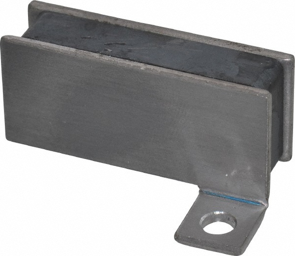 17.5 Max Pull Force Lb, 2" Long x 1-5/8" Wide x 1" Thick, Sandwiched, Ceramic Fixture Magnet - 300&deg;F Max Operating Temp, 1-1/2mm Mounting Hole Dia, 10-24 M5 Mounting Hole, Steel Housing