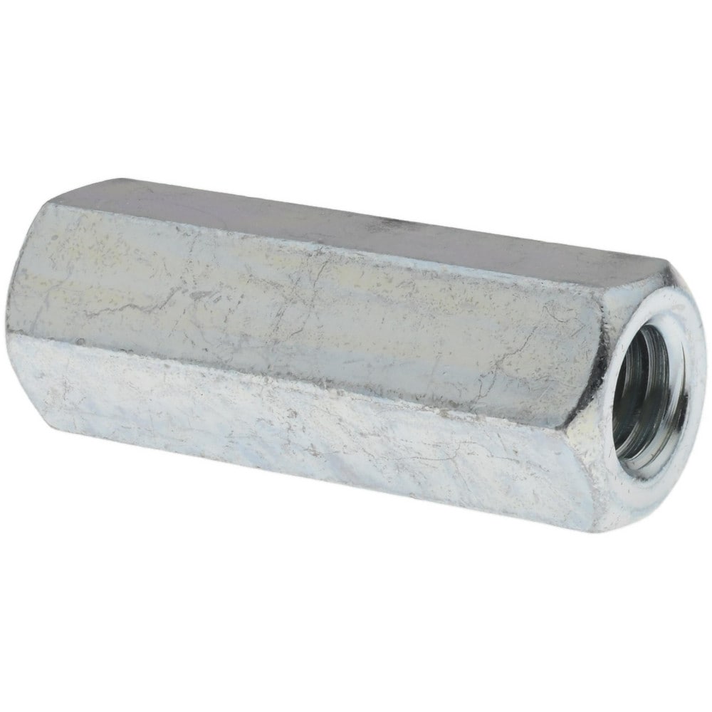 3/8-16 UNC, 1-3/4" OAL Steel Standard Coupling Nut