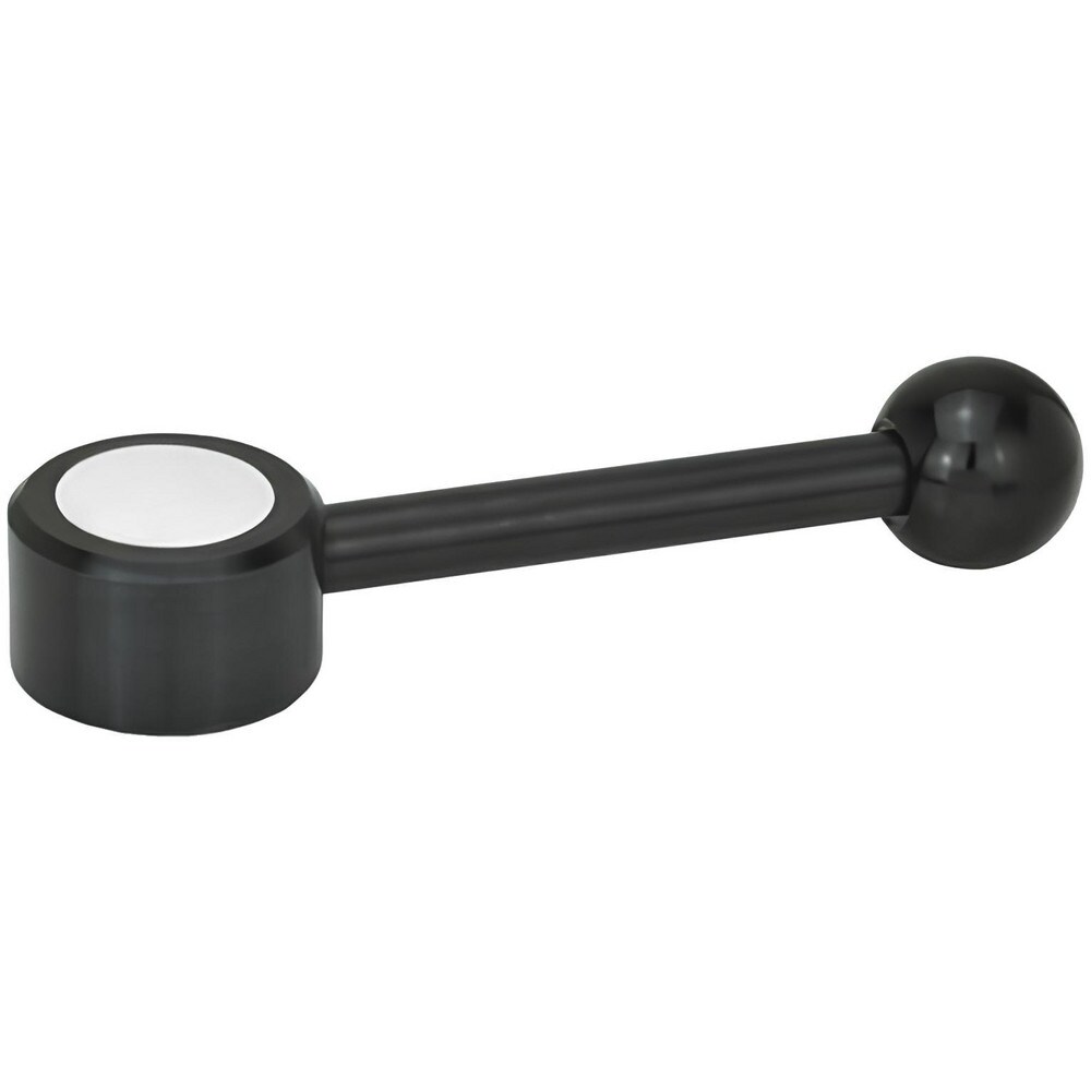 Tapped Adjustable Clamping Handle: 1.26" Hub Dia, Steel