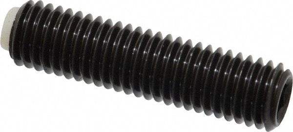 Set Screw: M10 x 1.50 x 40 mm, Soft Tip Point, Steel, Grade 5.8