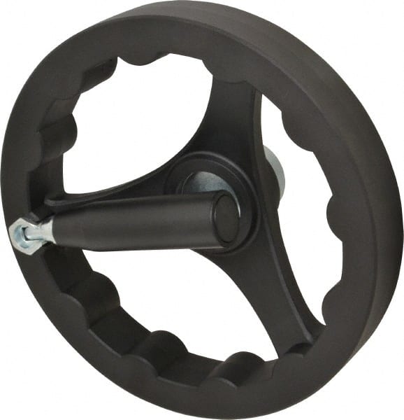 J.W. Winco 6361020 200mm, Handwheel with Retractable Handle 