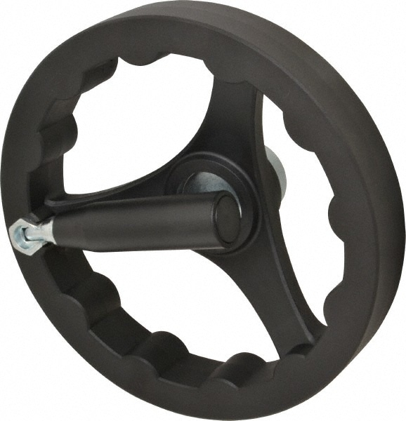 J.W. Winco 6361020 200mm, Handwheel with Retractable Handle Image