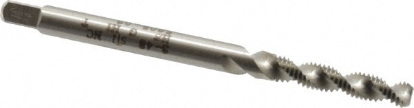 Heli-Coil 5905-03 #3-48 UNC, 2 Flute, Bottoming Chamfer, Bright Finish, High Speed Steel Spiral Flute STI Tap Image