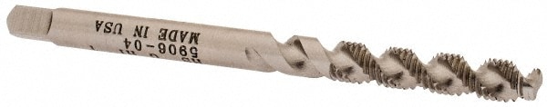 Heli-Coil 5906-04 #4-48 UNF, 2 Flute, Bottoming Chamfer, Bright Finish, High Speed Steel Spiral Flute STI Tap Image