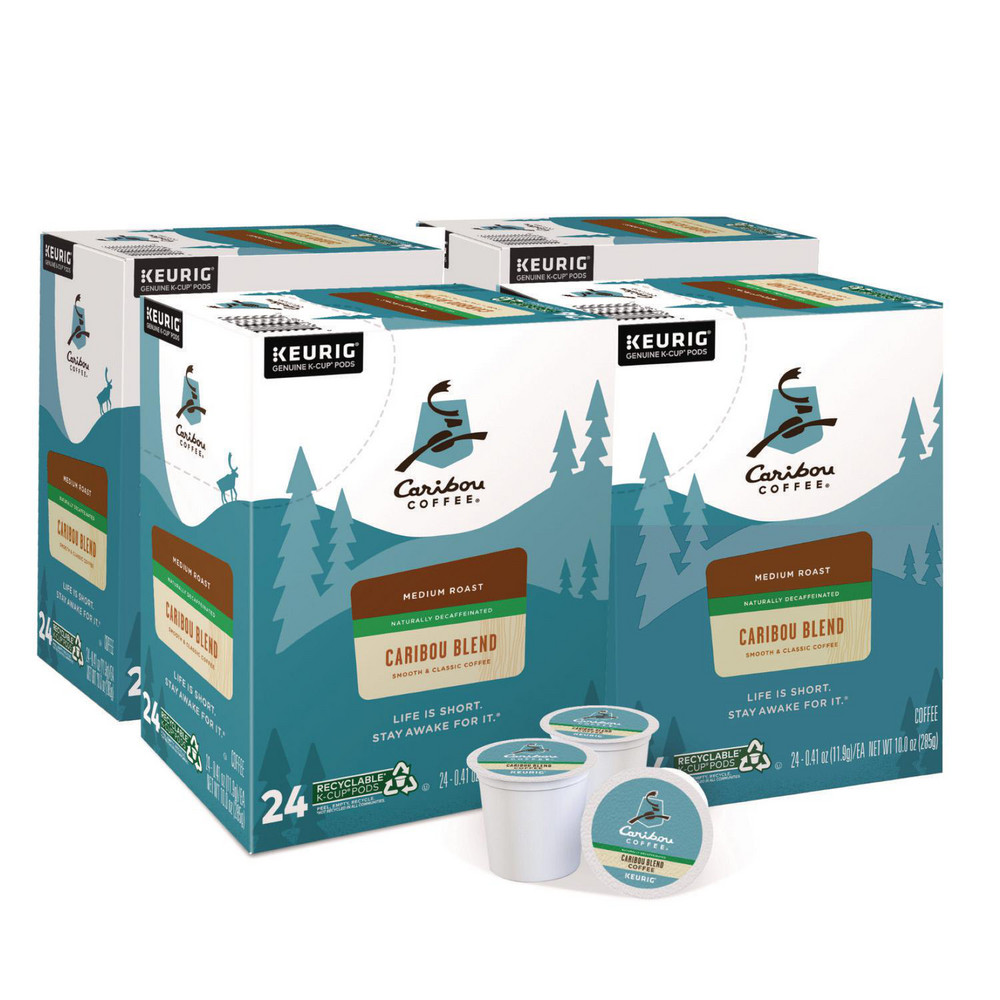 Caribou Coffee - Beverages: Beverage Type: Decaffeinated Coffee; Beverage  Flavor: Caribou Blend Decaf; Container Type: Pod; Container Size: 0.38 oz |  MSC Direct