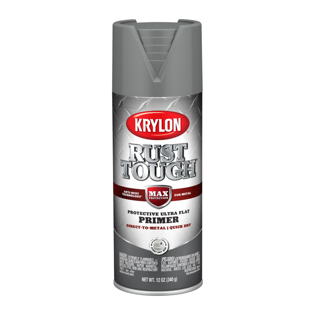 KRYLON Rust Tough® Primer, Ultra Flat, Gray, 12 oz | Part #K09205008