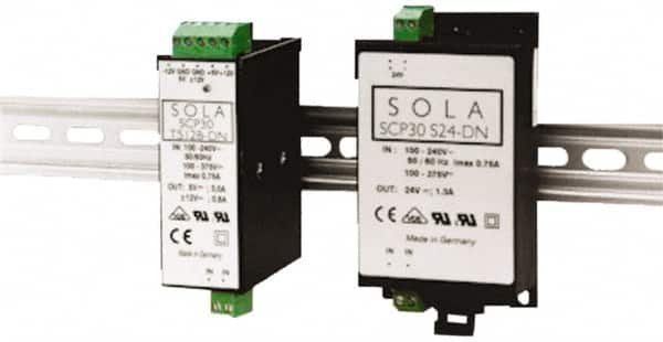 Sola/Hevi-Duty SCP30D12B-DN 30 Watt, 1.20 Amp, 264 VAC, 375 VDC Input, +12/ to 12 VDC Output, DIN Rail Power Supply 