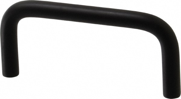 10-32 Internal Thread, 5/16" Handle Diam, Black Anodized Aluminum Drawer Pull