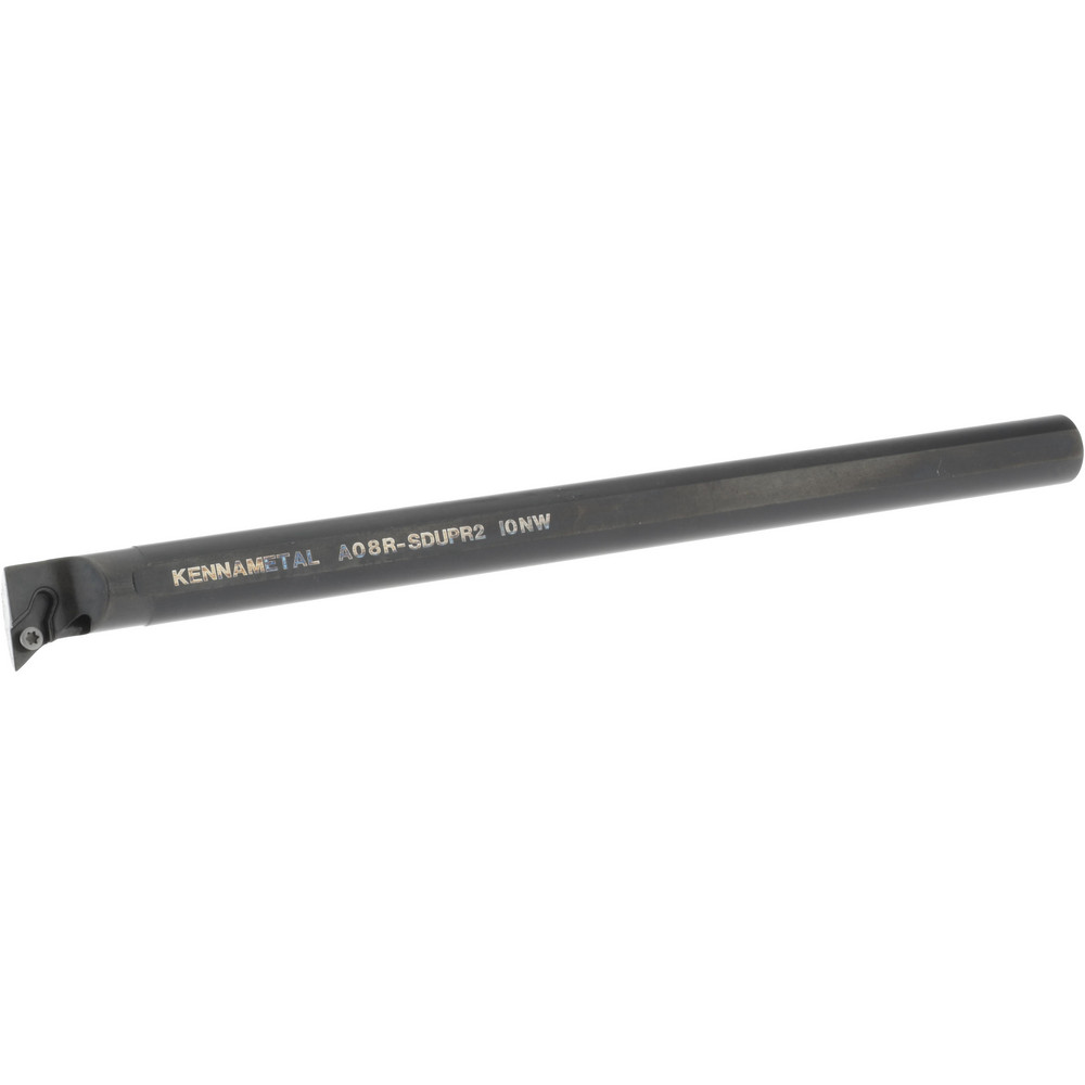 Indexable Boring Bar: A08RSDUPR2, 18.54 mm Min Bore Dia, Right Hand Cut, 1/2" Shank Dia, -3 ° Lead Angle, Steel