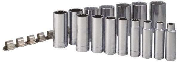 SK 4822 12 Piece 1//2-Inch Drive 6 Point 1//2-Inch to 1-1//4-Inch Deep Socket Set SK Hand Tools