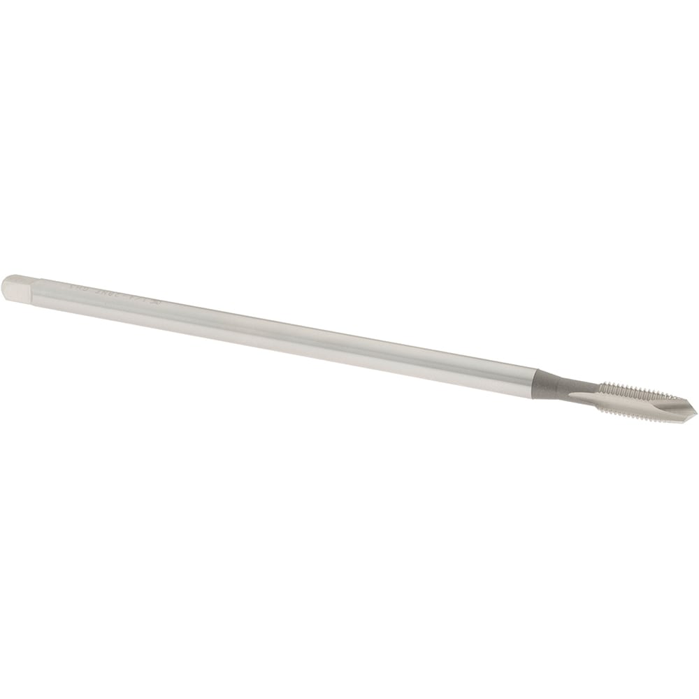 Extension Tap: 1/4-28, 2 Flutes, H3, Bright/Uncoated, High Speed Steel, Spiral Point