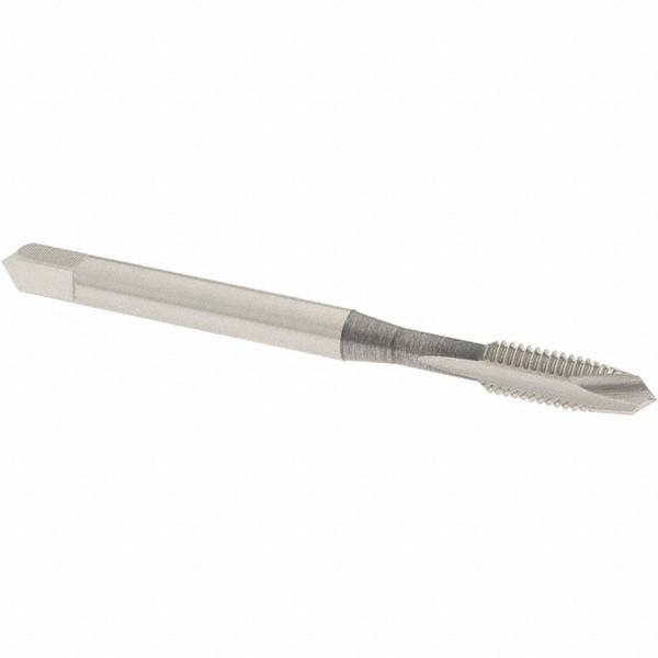 Spiral Point Tap: #10-32 UNF, 2 Flutes, Plug Chamfer, HSS, Bright/Uncoated Coated - 0.5030" Thread Length, 2.3700" OAL, Right Hand, H11, Series 105H