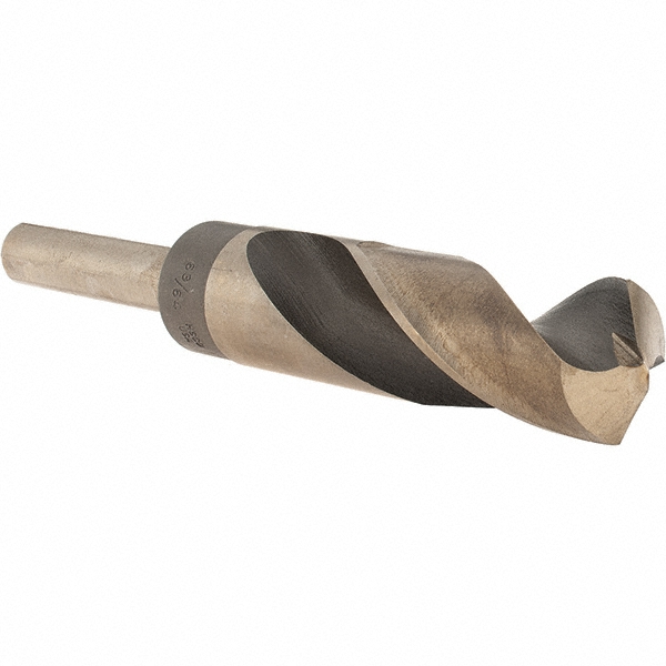 Reduced Shank Drill Bit: 63/64'' Dia, 1/2'' Shank Dia, 135 0, Cobalt