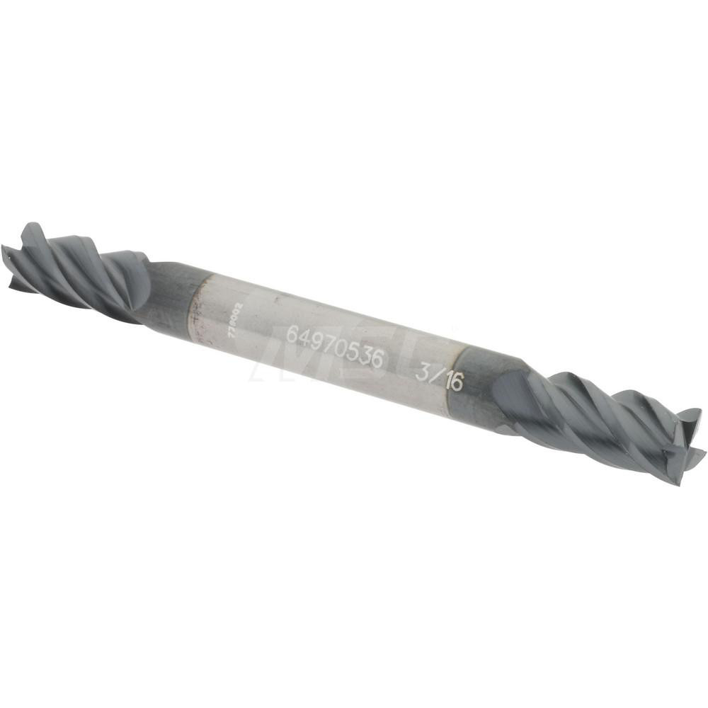 Accupro 12185199 Square End Mill: 3/16 Dia, 3/8 LOC, 3/16 Shank Dia, 2 OAL, 4 Flutes, Solid Carbide Image