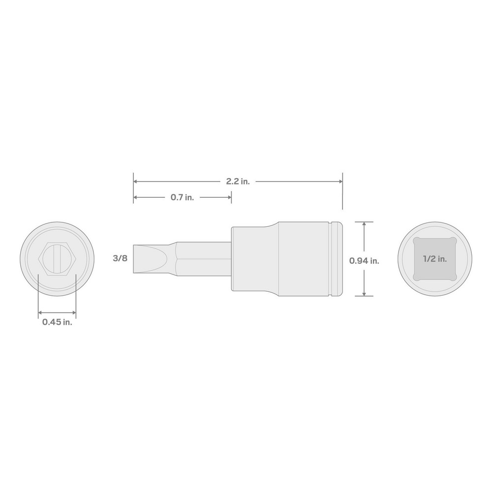 Tekton - Screwdriver & Drag Link Sockets: Socket Type: Slotted ...