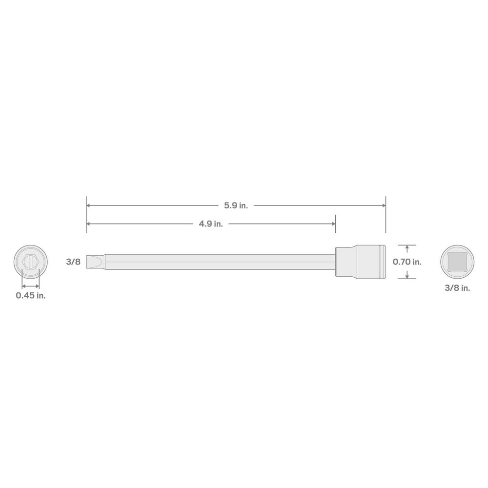 Tekton - Screwdriver & Drag Link Sockets; Socket Type: Slotted ...