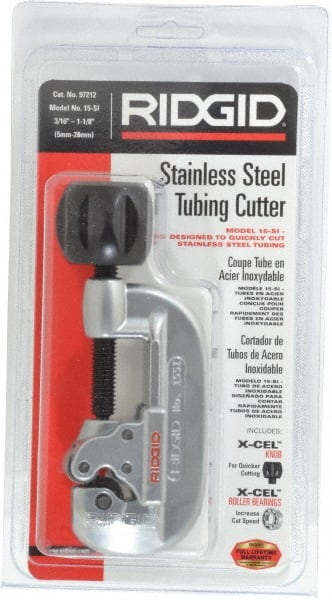 Hand Tube Cutter: 3/16 to 1-1/8" Tube