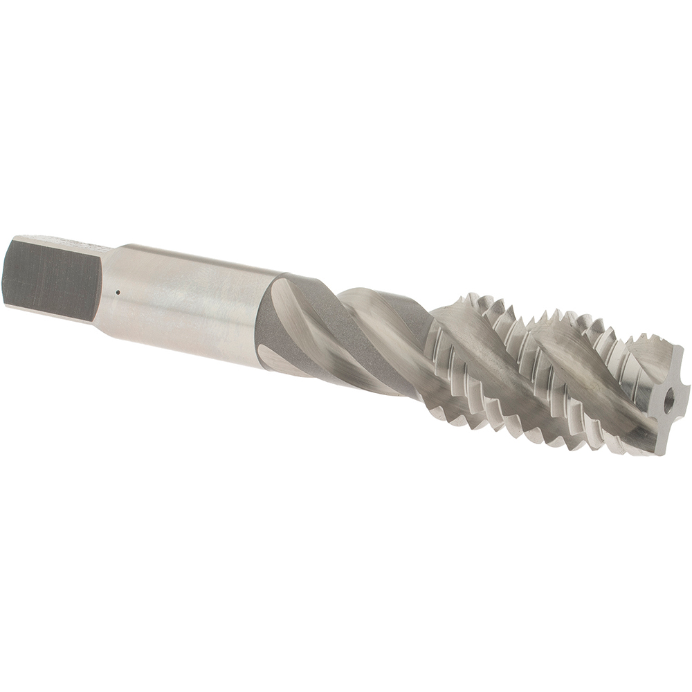 Spiral Flute Tap: 3/4-10 UNC, 4 Flutes, Plug, High Speed Steel, Bright/Uncoated