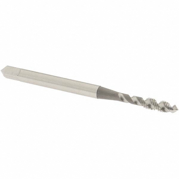 Spiral Flute Tap: M3x0.50 Metric Coarse, 2 Flutes, Plug, 6H Class of Fit, High Speed Steel, Bright/Uncoated