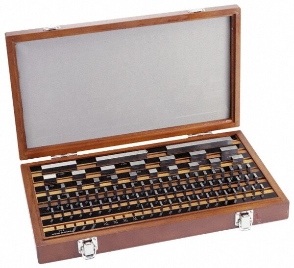 Gage Block Set: 0.05 to 4'' Range, 81 Pc, Ceramic