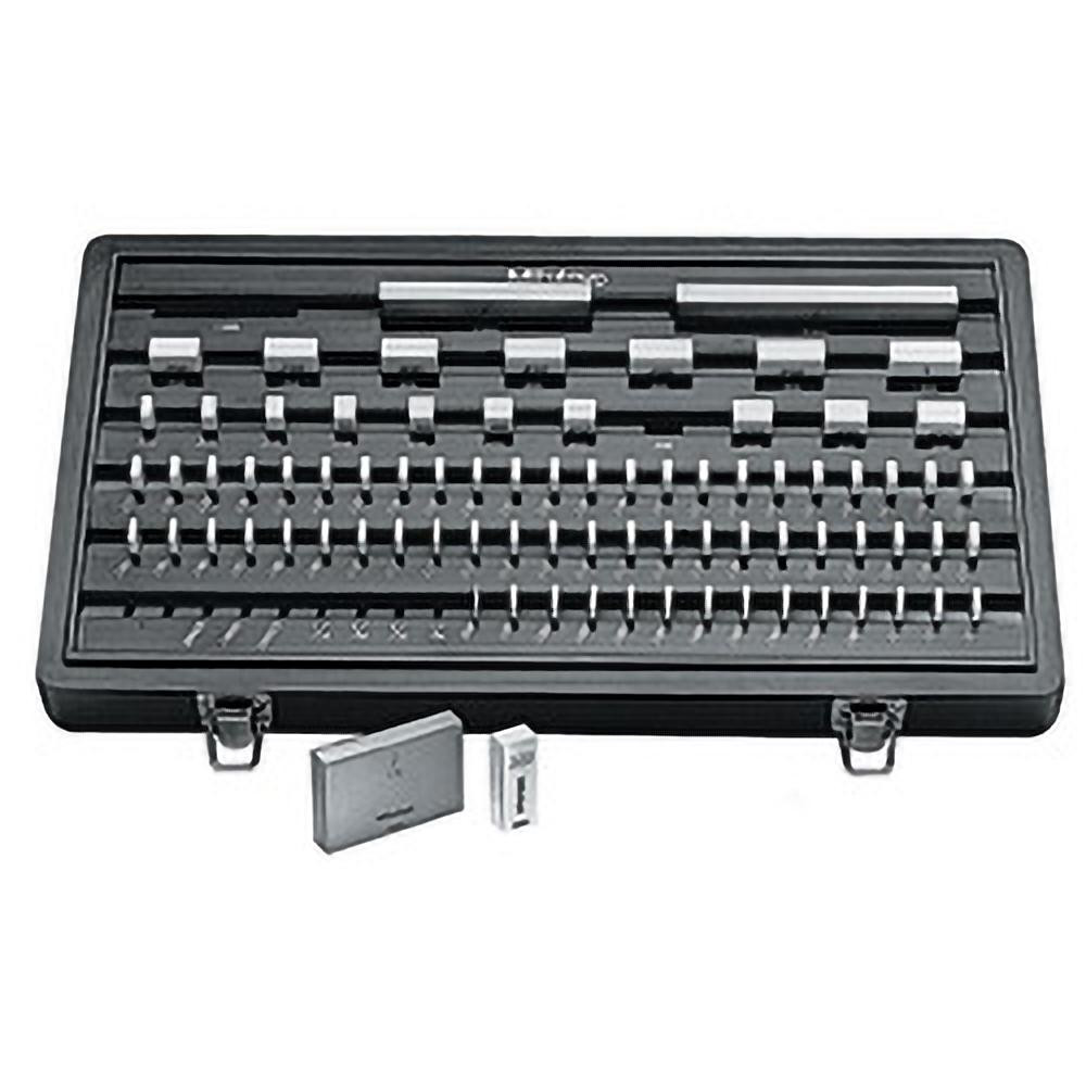 Gage Block Set: 0.05 to 4'' Range, 81 Pc, Ceramic - Rectangle, 10 (3), 12 (4), 5 (0.05-0.4), 6 (0.45-1) & 8 (2) &micro;in Tolerance, ASME B89.1.9-2002
