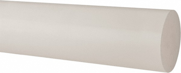 Made in USA 550211 Plastic Rod: Polypropylene, 1 Long, 4" Dia, Natural Image