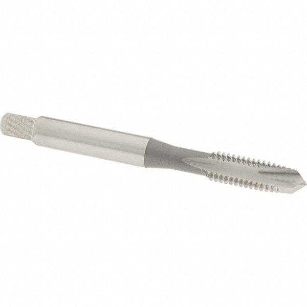 Spiral Point STI Tap: #10-24 UNC, 2 Flutes, Plug, High Speed Steel, Bright/Uncoated