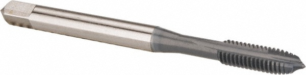 Spiral Point STI Tap: #6-32 UNC, 2 Flutes, Plug, High Speed Steel, Elektralube Finish