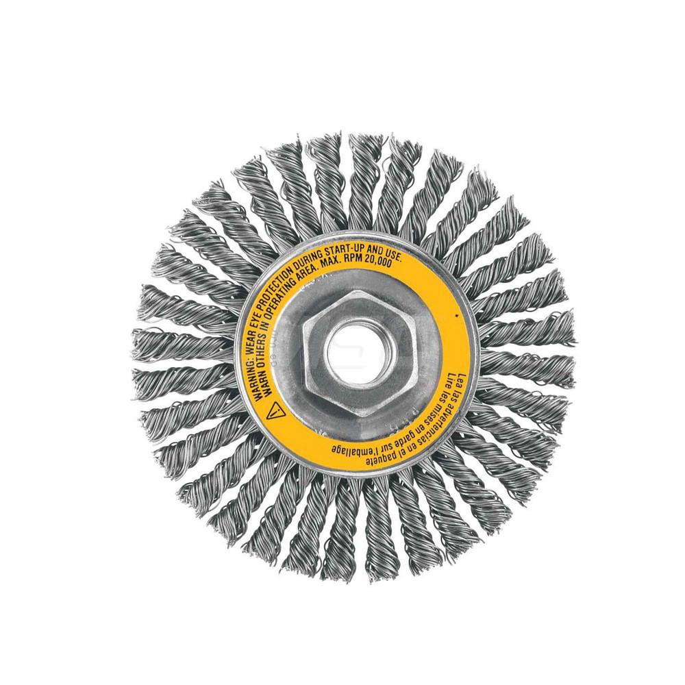 Dewalt DW4926 Wheel Brush: 4" Wheel Dia, Knotted Image