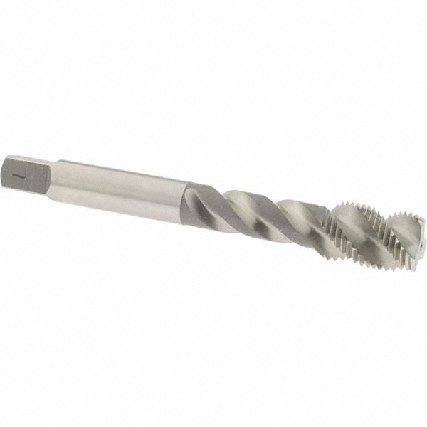 OSG 8015900 3/8-24 UNF, 3 Flute, 50&deg; Helix, Bottoming Chamfer, Bright Finish, High Speed Steel Spiral Flute STI Tap Image