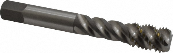 OSG 8017000 7/16-14 UNC, 4 Flute, 50&deg; Helix, Bottoming Chamfer, Bright Finish, High Speed Steel Spiral Flute STI Tap Image