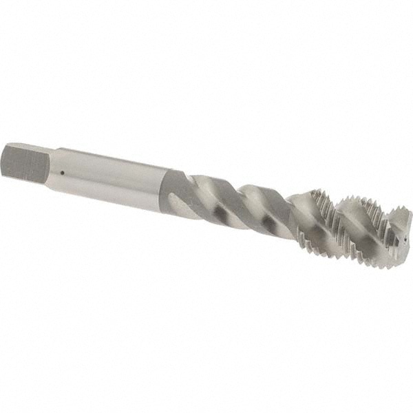 7/16-20 UNF, 3 Flute, 50° Helix, Bottoming Chamfer, Bright Finish, High Speed Steel Spiral Flute STI Tap