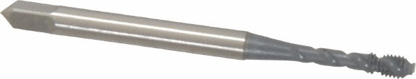 OSG 8003002 #2-56 UNC, 2 Flute, 50&deg; Helix, Bottoming Chamfer, elektraLUBE Finish, High Speed Steel Spiral Flute STI Tap Image