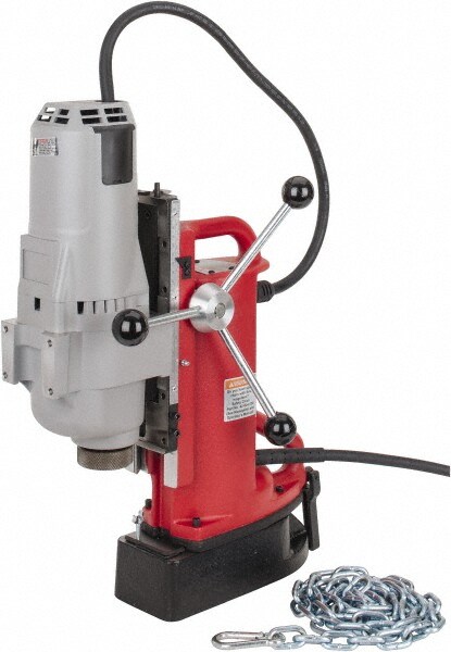 1-1/4" Chuck, 11" Travel, Portable Electromagnetic Drill Press
