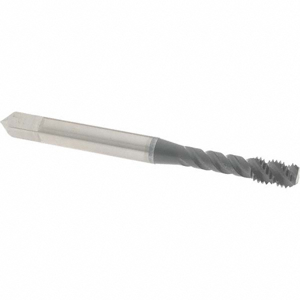 OSG 8007202 #8-32 UNC, 3 Flute, 50&deg; Helix, Bottoming Chamfer, elektraLUBE Finish, High Speed Steel Spiral Flute STI Tap Image