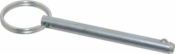 Gibraltar 1/4" Pin Diam 1-1/2" Long Zinc Plated Steel Ball Lock Hitch Pin 1... 