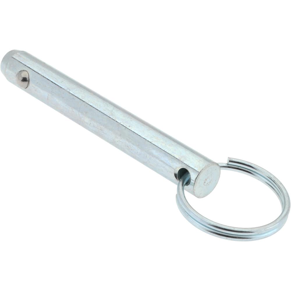 3/8 Pin Diam, 3 OAL, 2-1/4 Usable Length, Standard Snap & Locking Pin