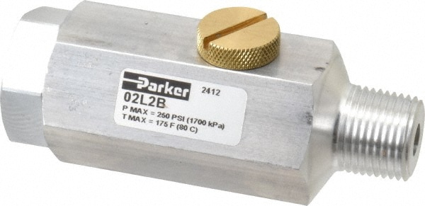 Parker 02L2B Inline Lubricator: BSP & NPT Ends, 250 psi, 32 CFM Image