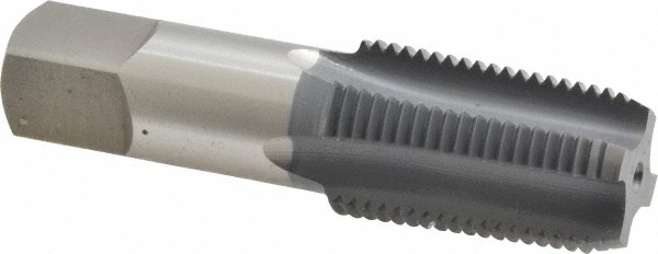 OSG 1313002 Standard Pipe Tap: 1/2-14, NPTF, 4 Flutes, High Speed Steel, elektraLUBE Finish Image