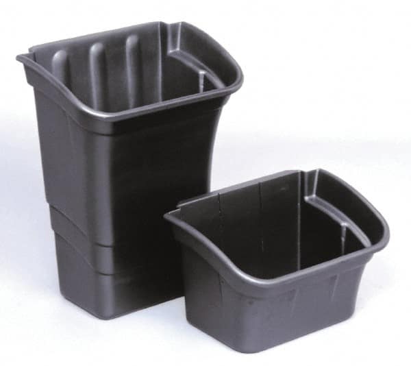 Rubbermaid FG335488BLA 4 Gal Rectangle Black Recycling Container 