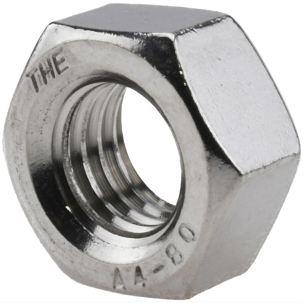 Photos - Nail / Screw / Fastener Value Collection Hex Nut: M12x1.75, Grade 316 & Austenitic Grade A4 Stainless Steel, Bright/Uncoated Finish - Right Hand Thr