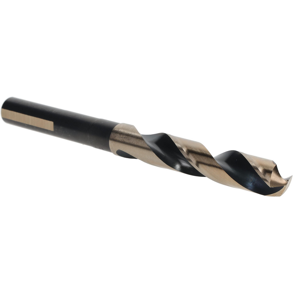 Reduced Shank Drill Bit: 9/16'' Dia, 1/2'' Shank Dia, 135 °, High Speed Steel