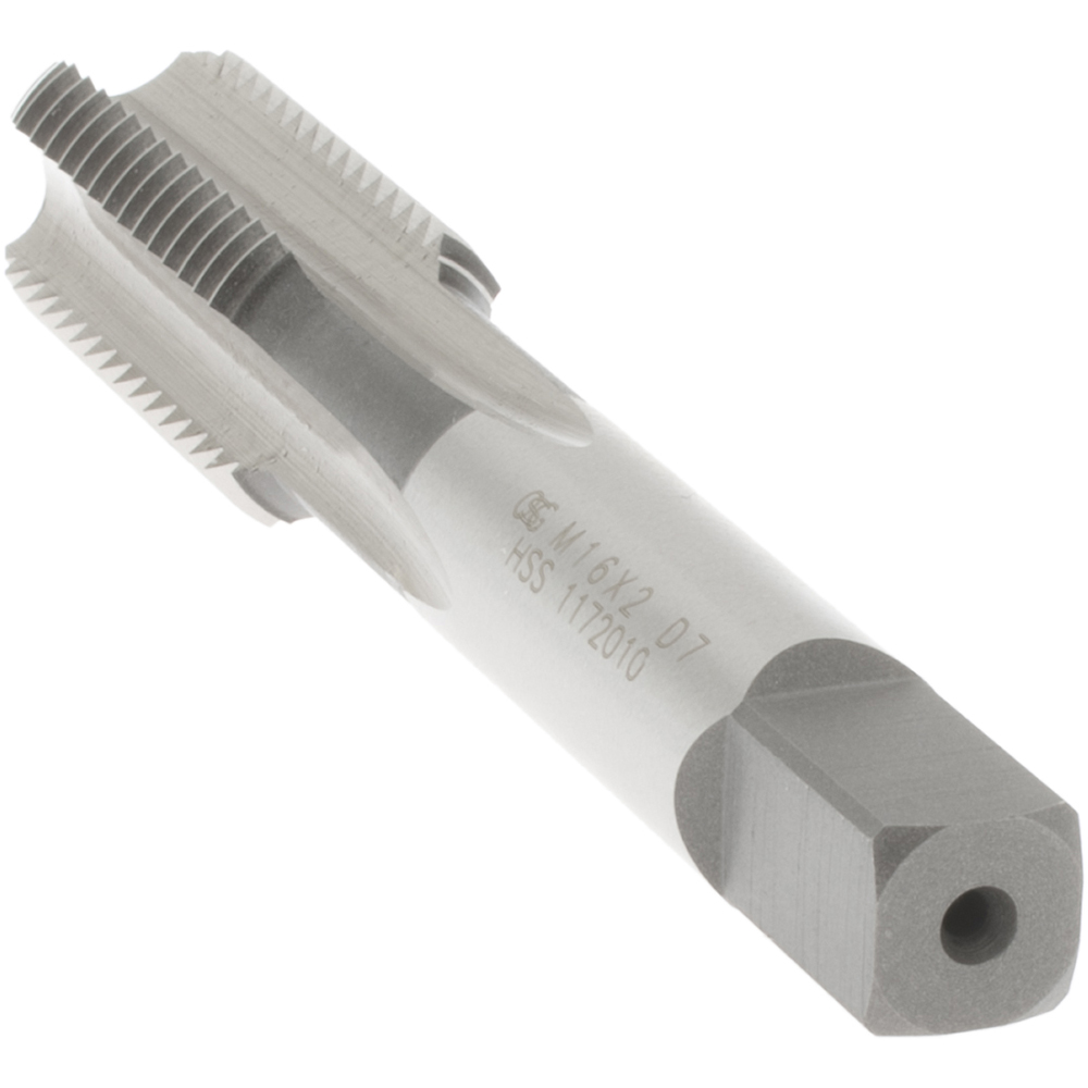 OSG Straight Flute Tap M16x2 Metric Coarse, 4 Flute, Bottoming Chamfer, 6H Class of Fit, HSS