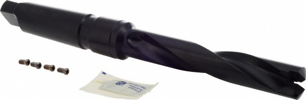 Indexable Spade Drill: 15/16 to 15/16" Dia, 4-3/4" Max Depth, Helical Flute