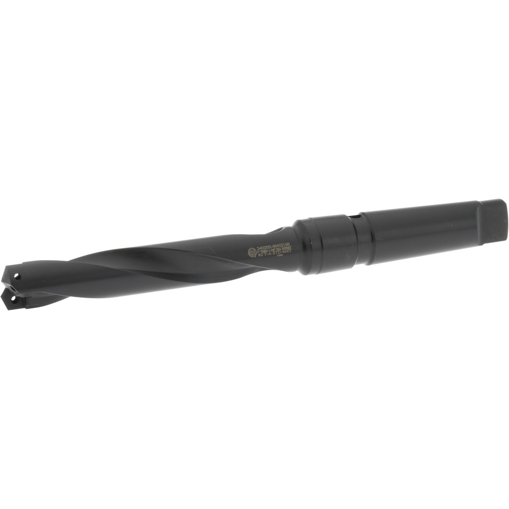 Indexable Spade Drill: 1 to 1-3/8" Dia, 5-3/8" Max Depth, Helical Flute