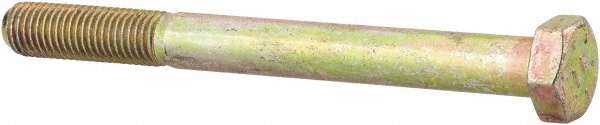 Made in USA MSC65159121-1 Hex Head Cap Screw: 5/16-24 x 3-1/4", Grade 8 Steel, Zinc Yellow Dichromate Finish Image