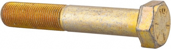 Hex Head Cap Screw: 5/8-18 x 3-3/4", Grade 8 Steel, Zinc Yellow Dichromate Finish